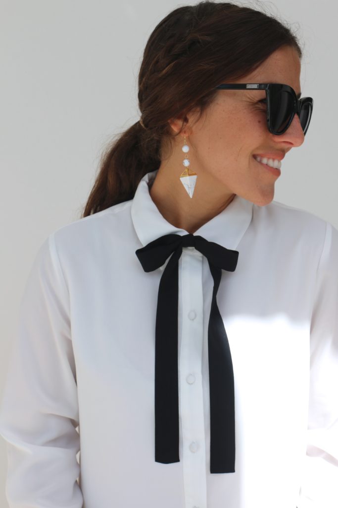 classic white bow