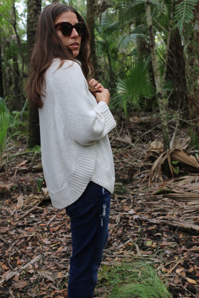 Cozy Turtleneck in the Forest with Soft Joie