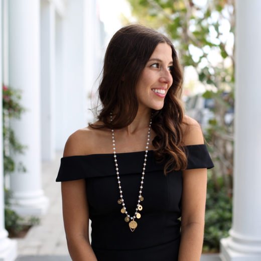 Little Black Off the Shoulder Dress