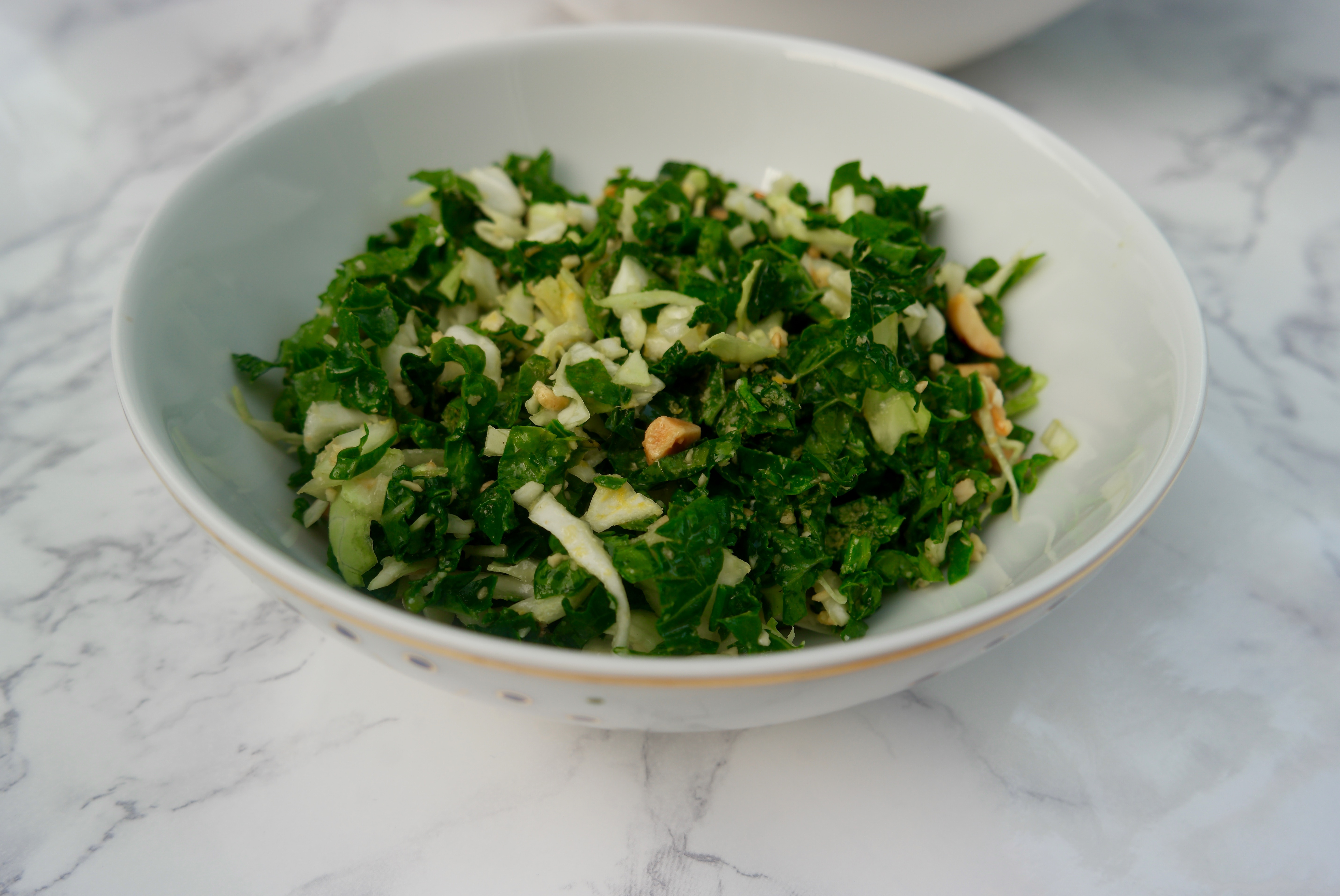 Kale Salad with Peanut Dressing Inspired by Hillstone Restaurants