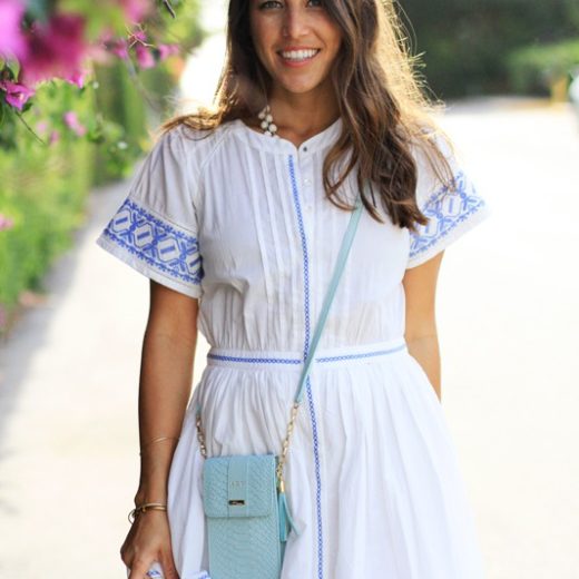 LoveShackFancy White & Blue Dress Smiles