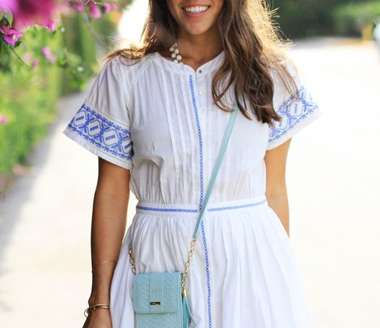 LoveShackFancy White & Blue Dress Smiles