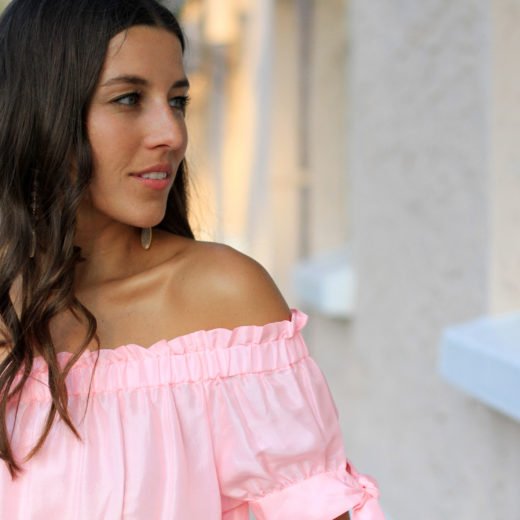 Pink Top, White Shorts & Fun Sandals