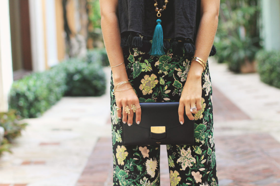 Floral Cropped Pants