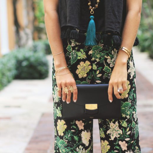 Floral Cropped Pants