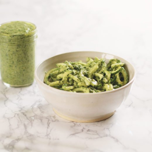 Vegan Pesto + Zucchini Noodles