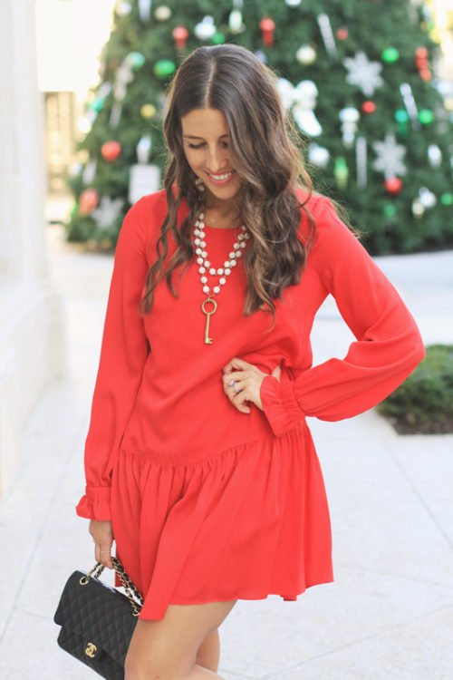 Red Silk Dress for Christmas - VeryAllegra