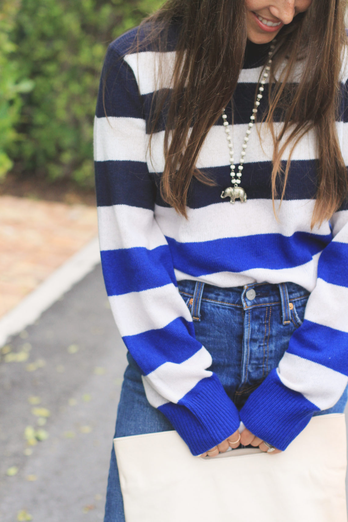 Blue stripe sweater