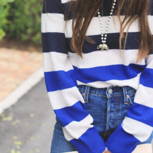 Blue stripe sweater