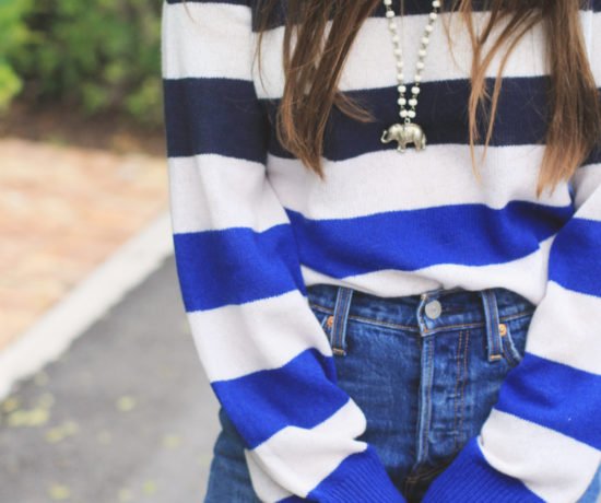 Blue stripe sweater