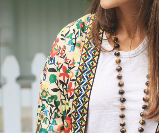 Colorful Kimono with Embroidery