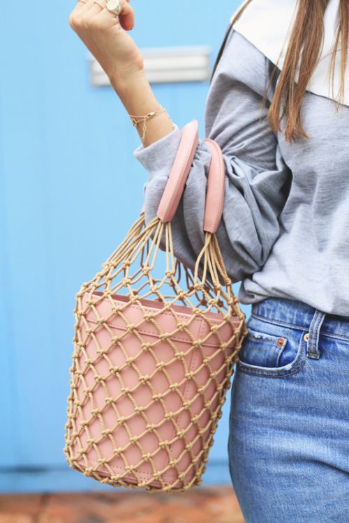 Cold Shoulder Ruffles, Jeans, & a Cool Handbag - VeryAllegra