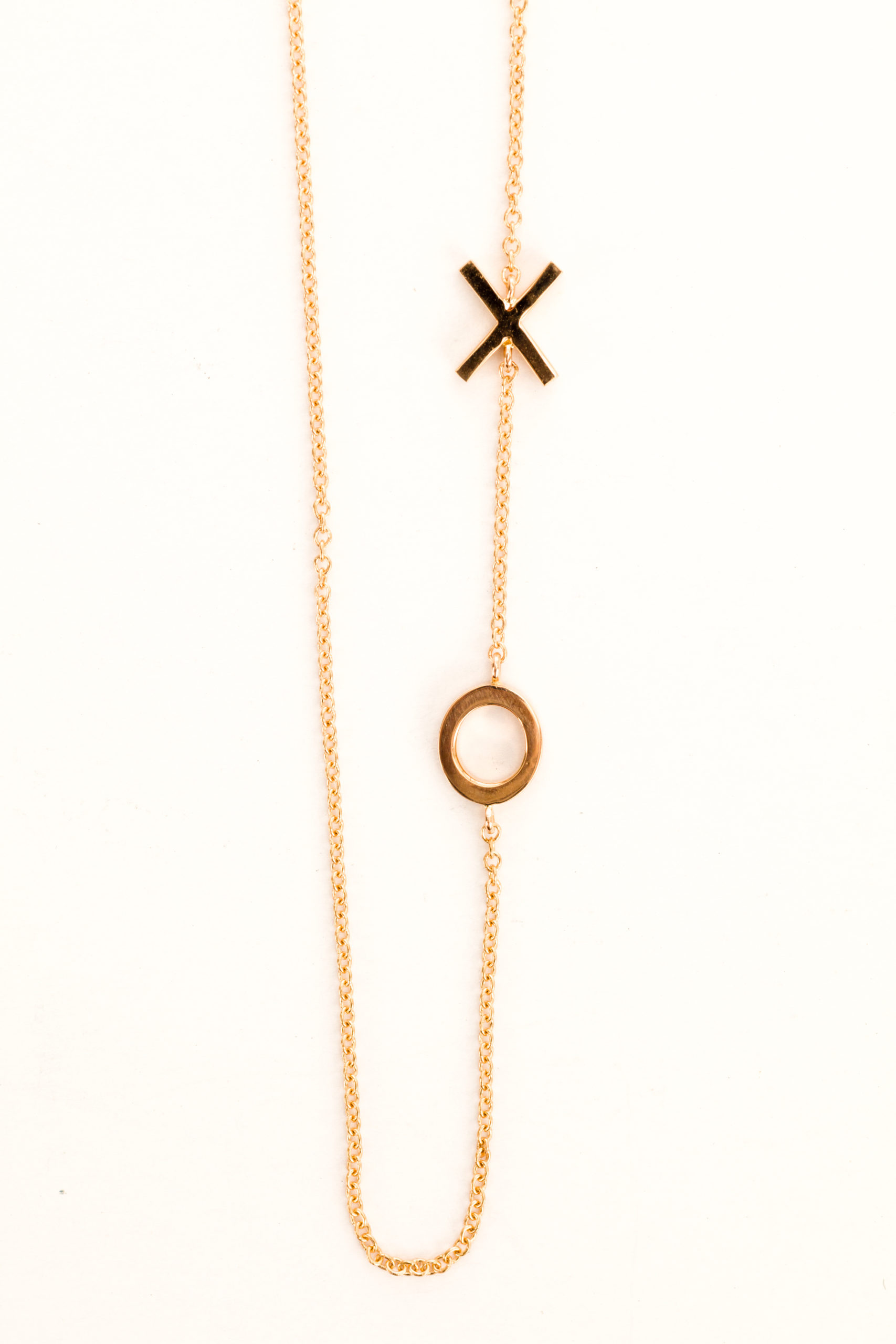 XO Hugs and Kisses Necklace Tri-Color in Real 14K Gold | Why Love