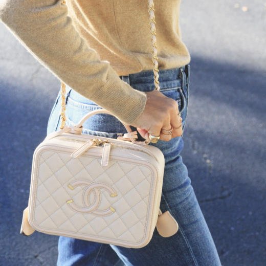 Tan Sweater & Jeans