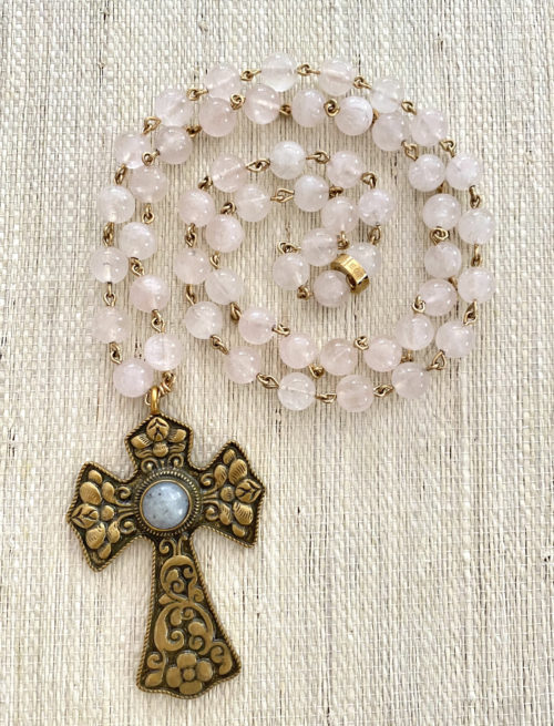 Rose Cross Necklace