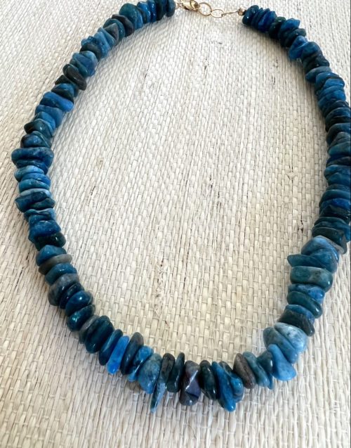 Blue green teal necklace